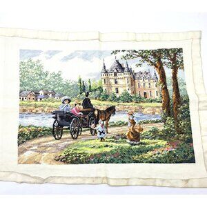 Vintage Dimensions Gold Finished Cross Stitch M'LADY'S CHATEAU Picture 12 x 18